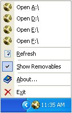 Right-click menu